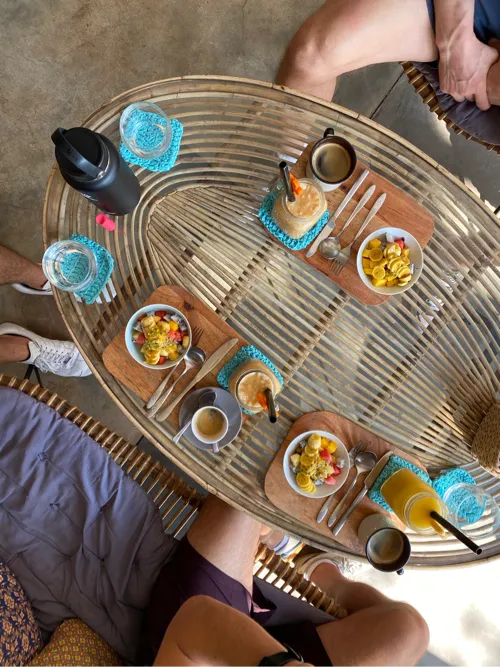 a meal in Cambodia with some pals